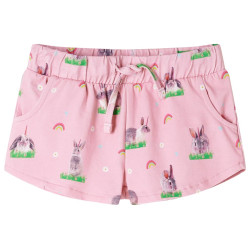 Calções para criança com cordão rosa-claro 128