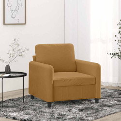 Poltrona 60 cm veludo castanho