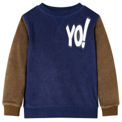 Sweatshirt para criança azul-marinho escuro 128