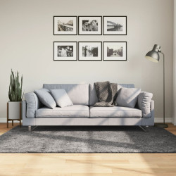 Tapete pelo curto macio e lavável huarte 140x200 cm antracite