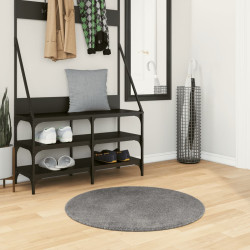 Tapete pelo curto macio e lavável huarte ø 80 cm antracite