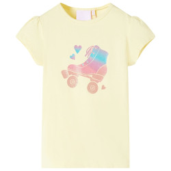 T-shirt de criança amarelo-suave 116