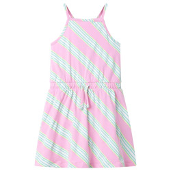 Vestido de criança com cordão sem mangas rosa 104