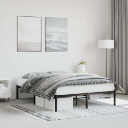 Estrutura de cama 135x190 cm metal preto