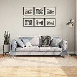 Tapete pelo curto macio e lavável huarte 140x200 cm bege
