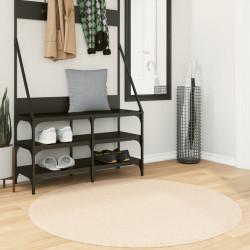 Tapete pelo curto macio e lavável huarte ø 120 cm bege