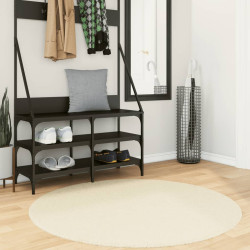 Tapete pelo curto macio e lavável huarte ø 120 cm cor creme
