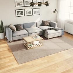 Tapete pelo curto macio e lavável huarte 200x280 cm cor areia