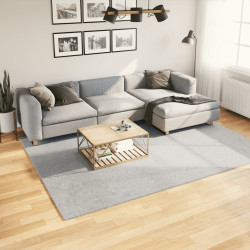 Tapete pelo curto macio e lavável huarte 200x280 cm cinzento