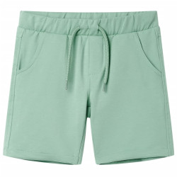 Calções de criança com cordão cor caqui-claro 140