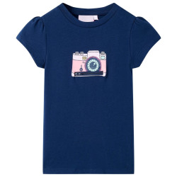 T-shirt infantil azul-escuro 116