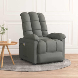 Poltrona de massagens tecido cinzento-escuro