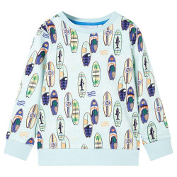 Sweatshirt para criança azul-suave mesclado 116