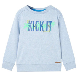 Sweatshirt para criança azul-suave mesclado 104