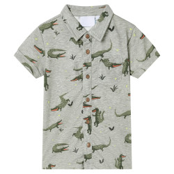 Camisa para criança cor caqui-claro mesclado 116