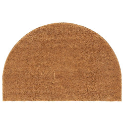 Tapete de porta semicircular 40x60 cm fibra coco tufada natural