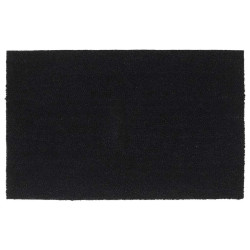 Tapete de porta 50x80 cm fibra de coco tufada preto