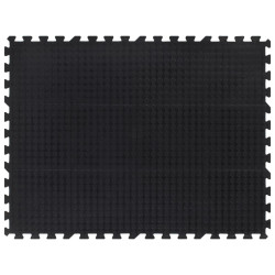 Ladrilho de borracha 12 mm 90x120 cm preto