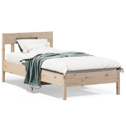 Cama sem colchão 90x190 cm madeira de pinho maciça