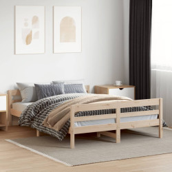 Cama sem colchão 140x200 cm madeira de pinho maciça