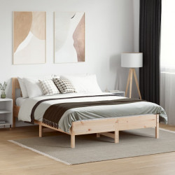 Cama sem colchão 160x200 cm madeira de pinho maciça