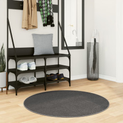 Tapete de pelo curto iza visual escandinavo ø 100 cm antracite