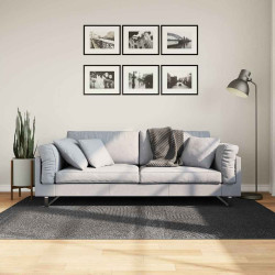 Tapete de pelo curto iza visual escandinavo 140x200cm antracite