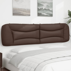 Almofadão de cabeceira hvar 200 cm couro artificial castanho