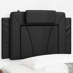 Almofadão de cabeceira viana 80 cm couro artificial preto