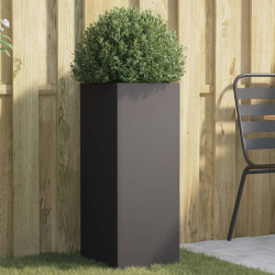 Vaso/floreira 32x29x75 cm aço preto