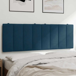 Almofadão de cabeceira hanko 120 cm veludo azul