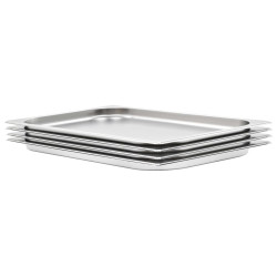 Recipientes gastronorm 4 pcs gn 1/1 20 mm aço inoxidável