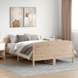 Cama sem colchão 135x190 cm madeira de pinho maciça