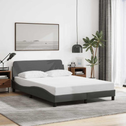 Estrutura de cama dover 120x200 cm tecido cinzento-escuro
