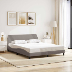 Estrutura de cama dover 160x200 cm tecido castanho-acinzentado