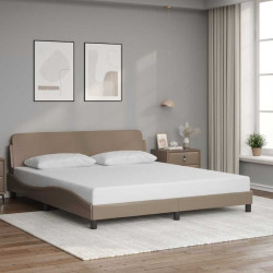 Estrutura de cama dover 180x200 cm couro artificial cappuccino