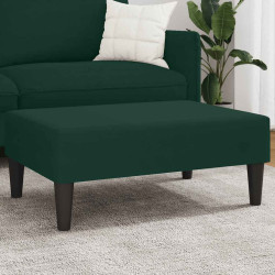 Apoio de pés 77x55x31 cm veludo verde-escuro
