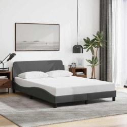 Estrutura de cama dover 137x190 cm tecido cinza-escuro