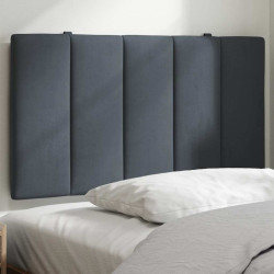 Almofadão de cabeceira hanko 90 cm veludo cinzento-escuro