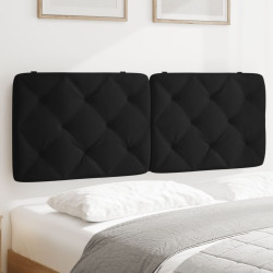 Almofadão de cabeceira 120 cm veludo preto