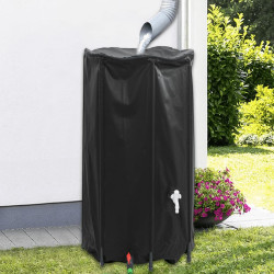 Depósito de água dobrável com torneira 380 l PVC