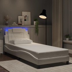 Estrutura de cama viana com LED sem colchão 90x200cm branco