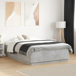 Estrutura de cama 135x190 cm derivados de madeira cinza cimento