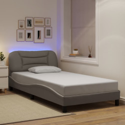 Estrutura de cama com LED sem colchão hvar 100x200 cm tecido
