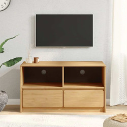 Móvel de TV sauda 99x43x55 cm madeira pinho maciça cor carvalho