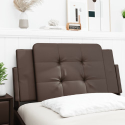 Almofadão de cabeceira zadar 100 cm couro artificial castanho