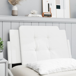 Almofadão de cabeceira zadar 80 cm couro artificial branco