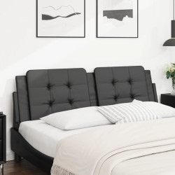 Almofadão de cabeceira zadar 160 cm couro artificial preto