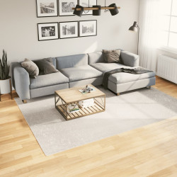 Tapete de pelo curto iza visual escandinavo 200x280cm cor creme