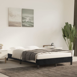 Estrutura de cama sem colchão 120x190 cm veludo preto